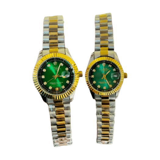 rolex oyster perpetual green couple 2 tone wbg rolex oyster perpetual green couple 2 tone wbg