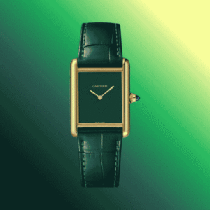 Fingertip.pk cartier tank green – elegant luxury quartz watch